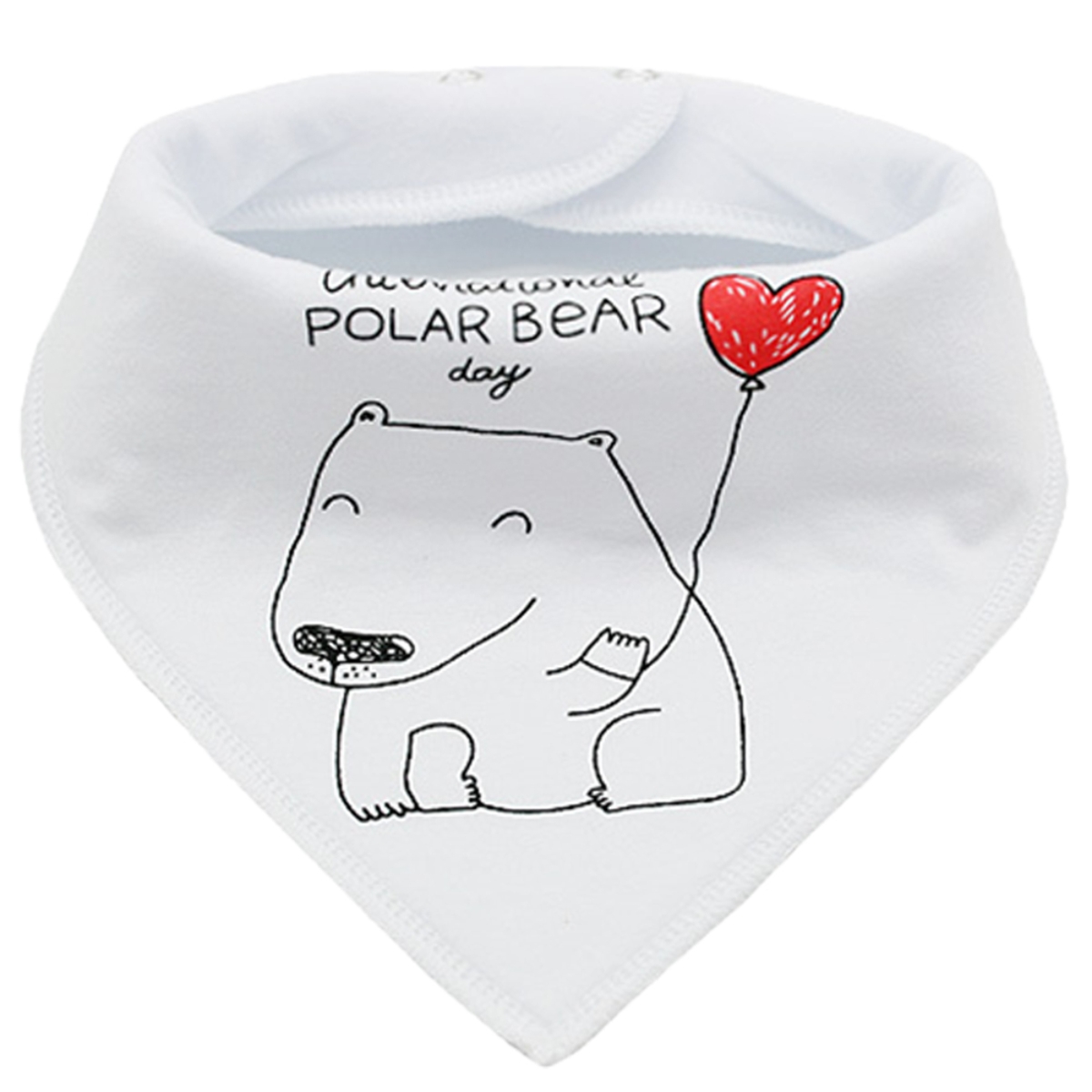 ليتل ستوري مريلات مثلثية بطبعة حب للرضع، 0-2 سنة، مجموعة من 4