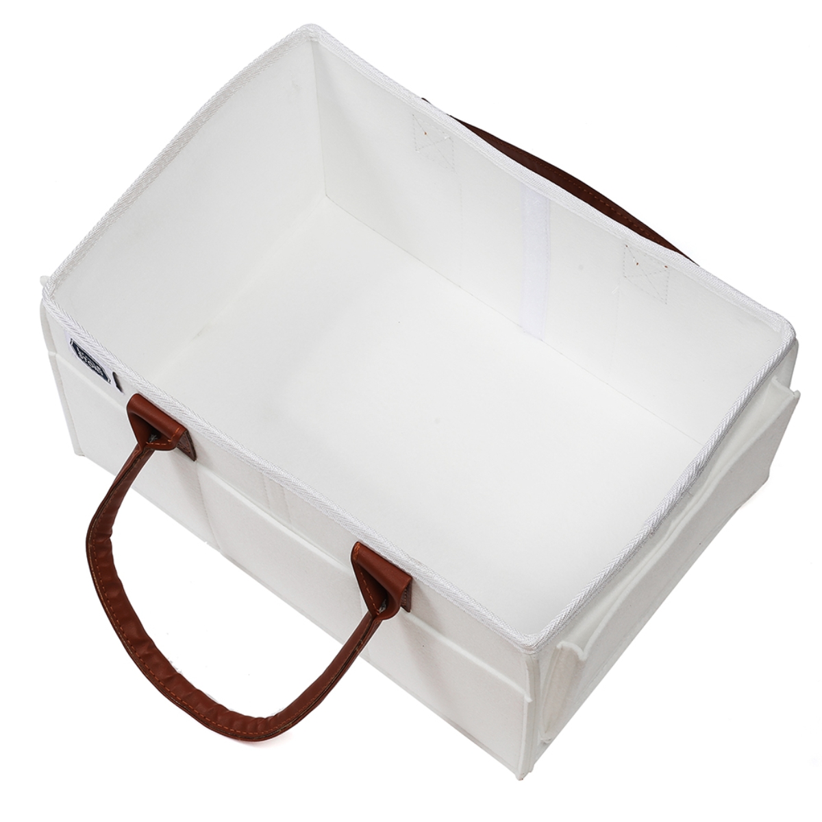 Little Story Medium White Diaper Caddy with Travel Pouch Toddler