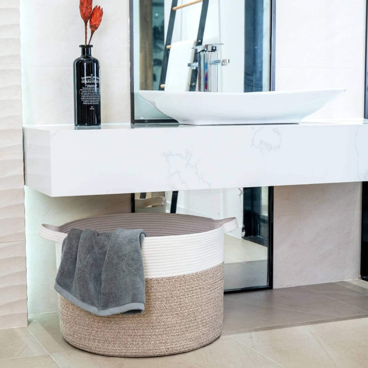 ليتل ستوري منظم حفاضات بحبل قطني عاجي مقاس XL للرضع