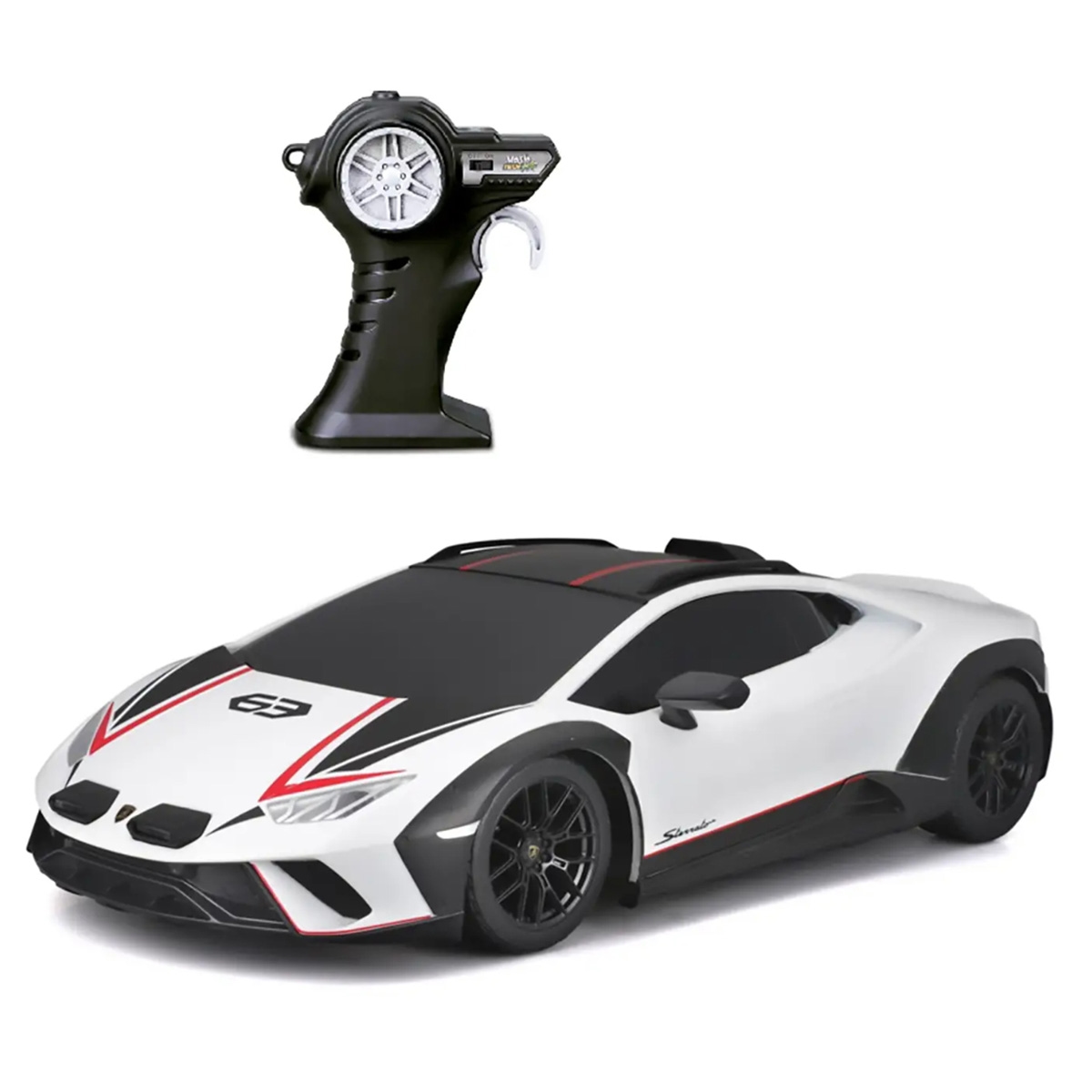 مايستو سيارة لامبورغيني هوراكان ستيراتو بتحكم عن بعد بمقياس 1:14 وبتردد 2.4GHz للأولاد، من عمر 5 إلى 7 سنوات