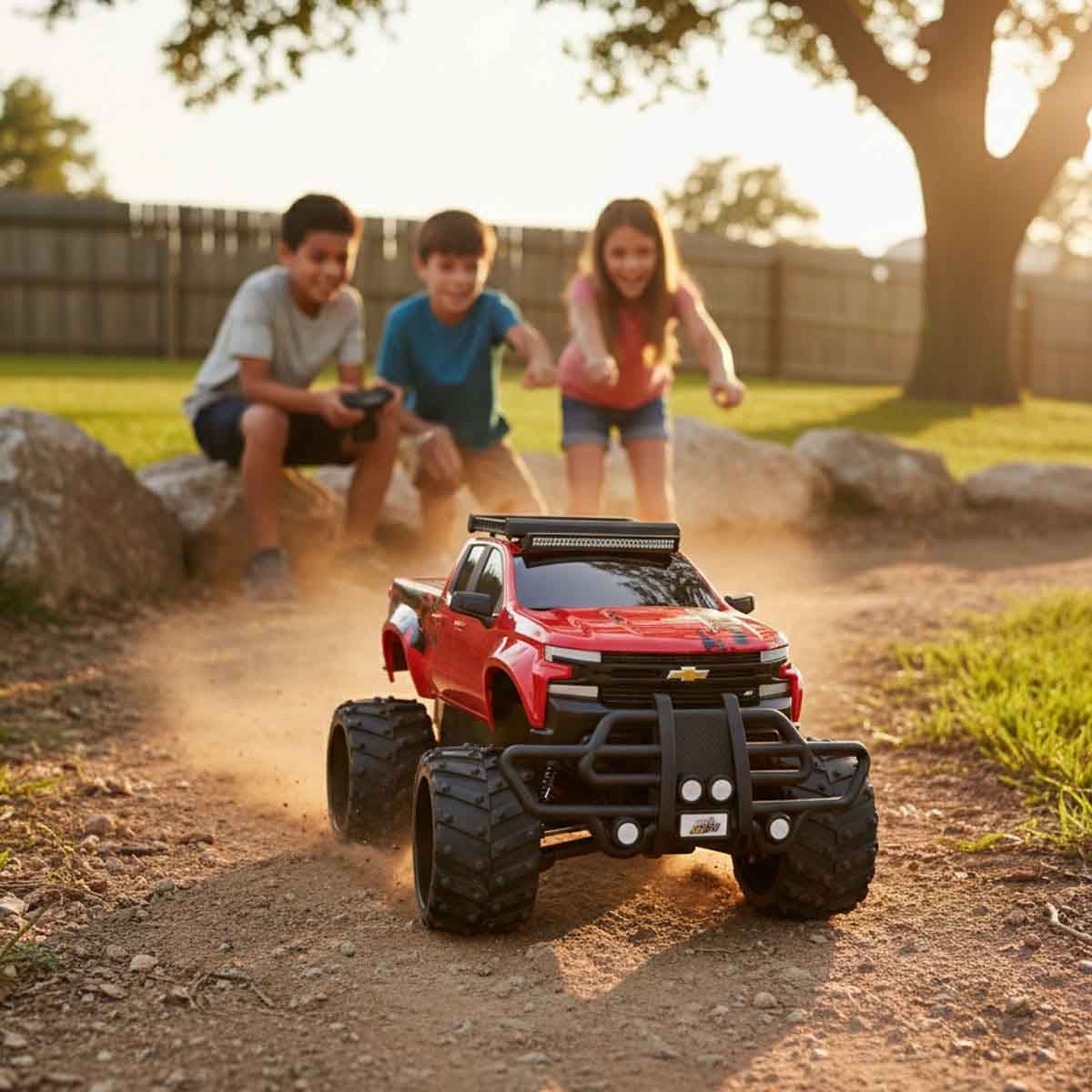 Maisto 1:16 Scale 2.4GHz Off-Road Red RC 2019 Chevrolet Silverado Truck Boys, 8-10 Years