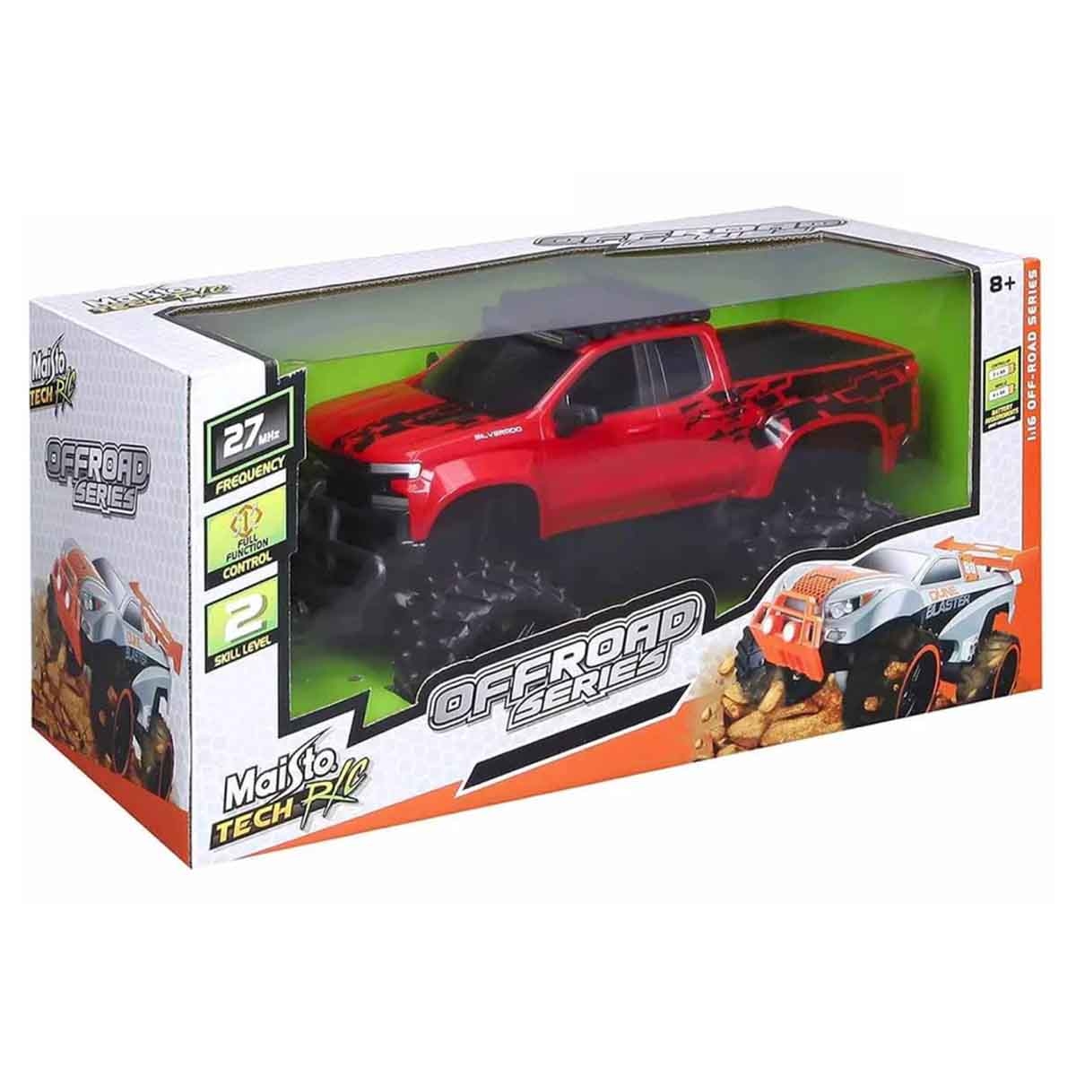 Maisto 1:16 Scale 2.4GHz Off-Road Red RC 2019 Chevrolet Silverado Truck Boys, 8-10 Years