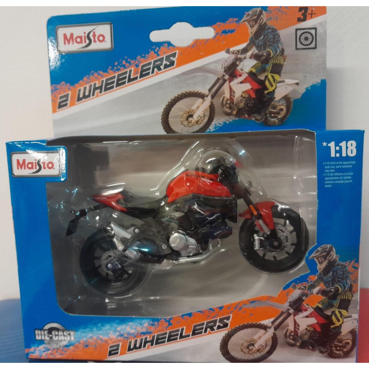 مايستو مقياس 1:18 دراجات نارية متنوعة ثنائية العجلات أولاد - 3-4 سنوات