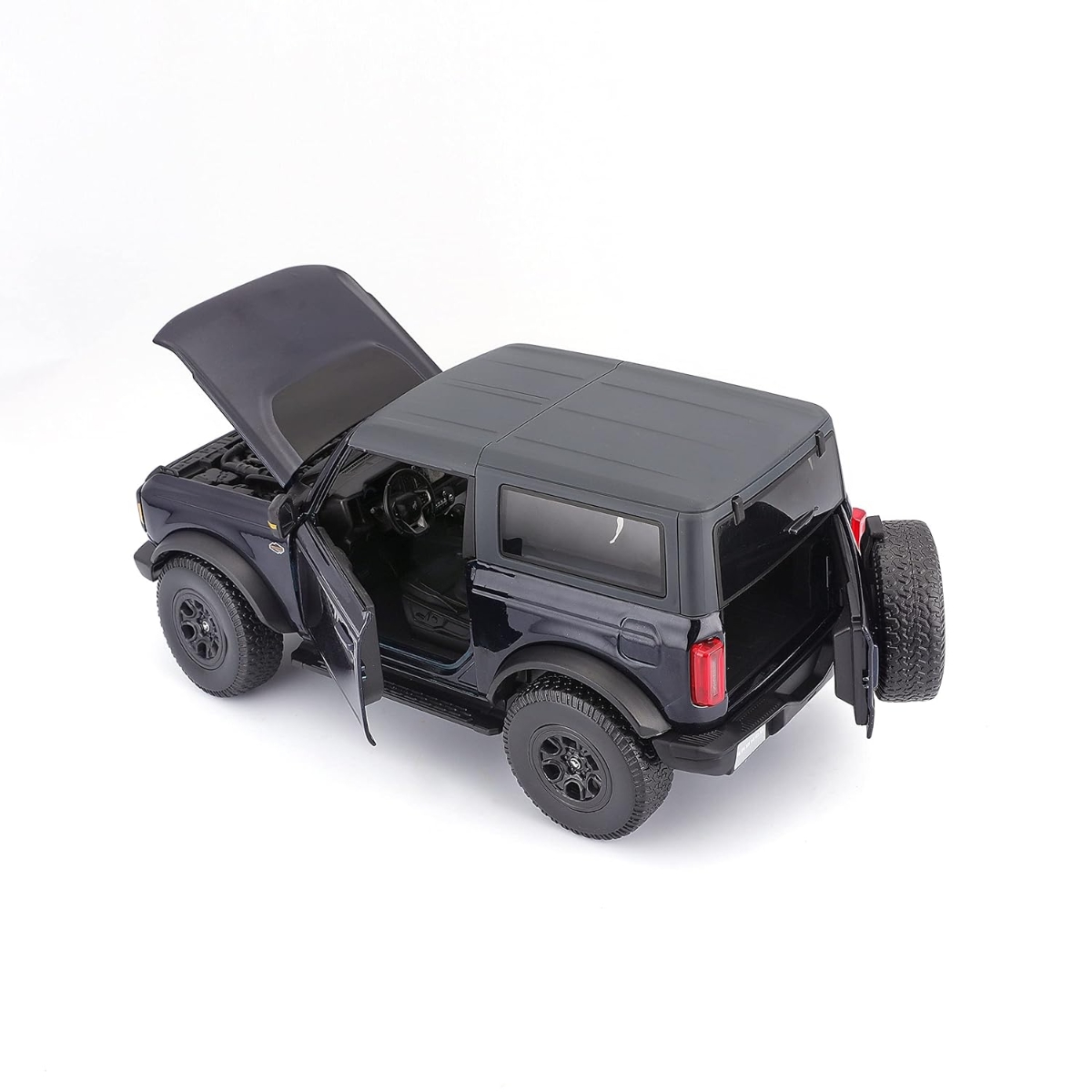 مايستو سيارة دايكاست فورد برونكو وايلد تراك سوداء بمقياس 1:18 للأولاد، من عمر 3 إلى 4 سنوات
