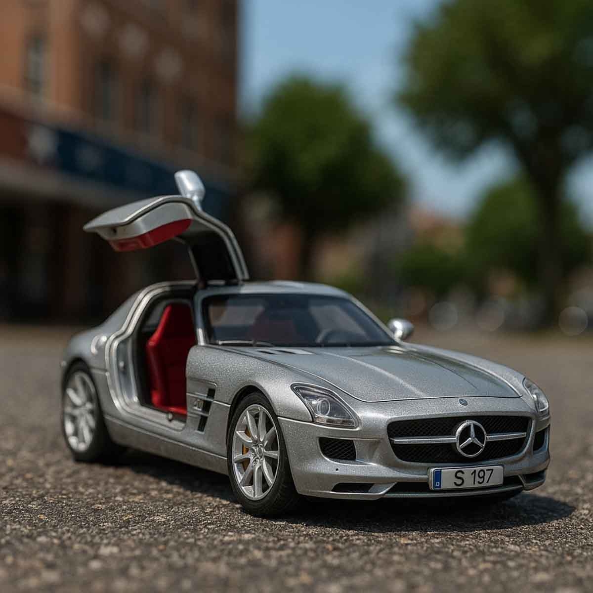 مايستو سيارة دايكاست مرسيدس بنز SLS AMG بمقياس 1:18 للأولاد، 3-4 سنوات