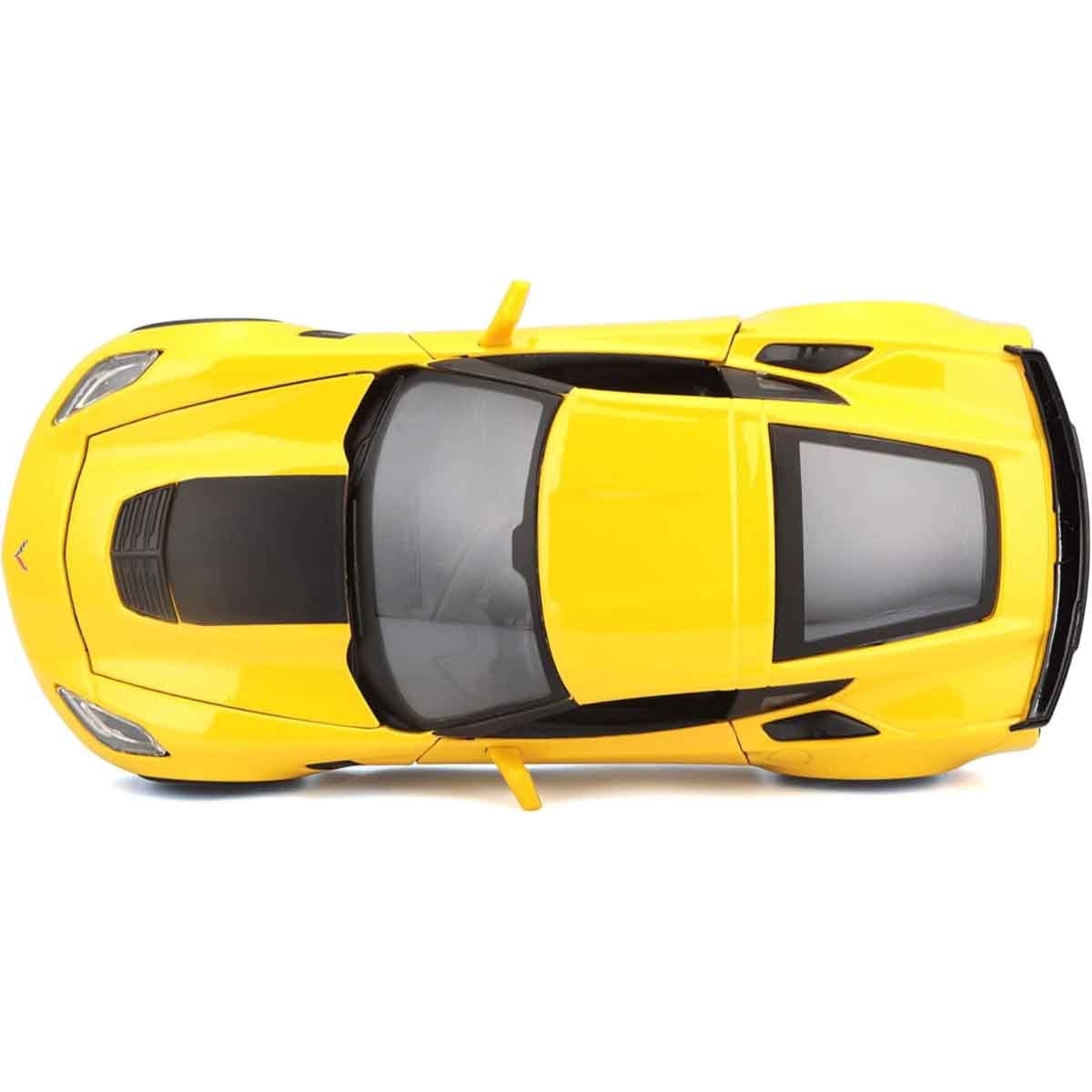 Maisto Yellow 1:24 Scale 2015 Corvette Z06 Diecast Car Boys, 3-4 Years