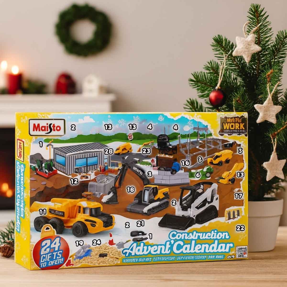 مايستو مجموعة تقويم مجيء آلات عمل صغيرة، للجنسين، 3-4 سنوات