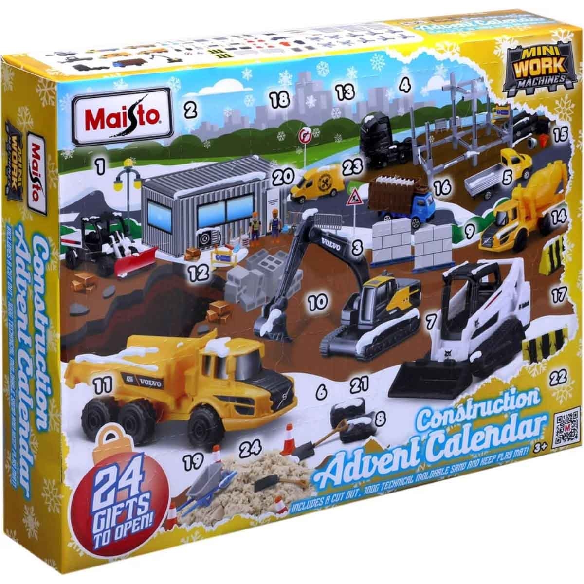 مايستو مجموعة تقويم مجيء آلات عمل صغيرة، للجنسين، 3-4 سنوات