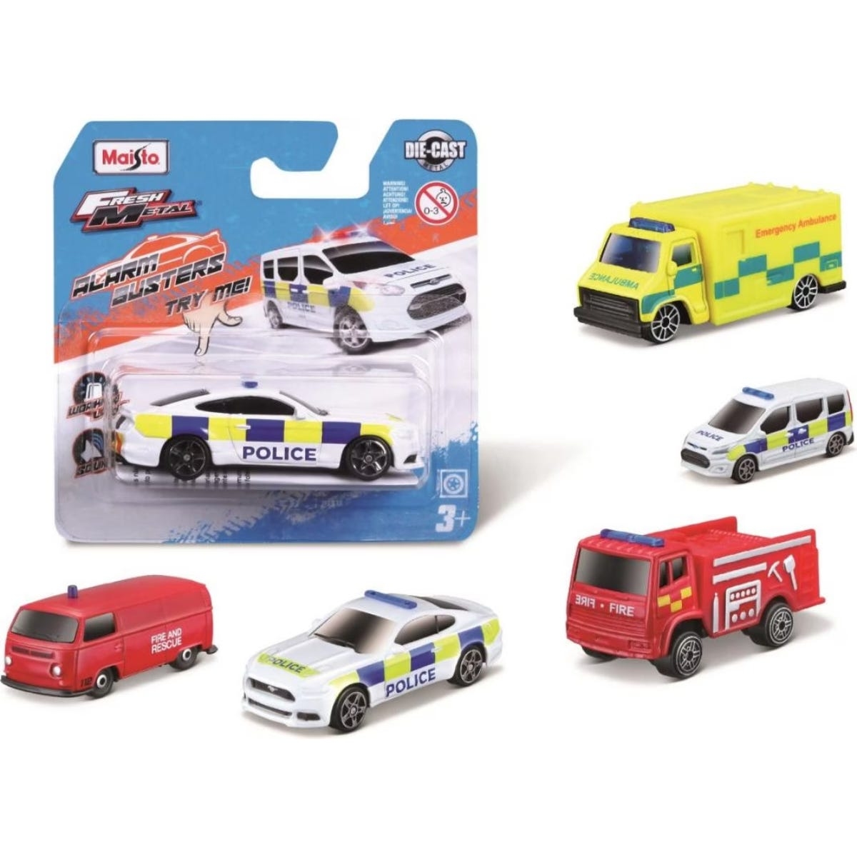 Maisto Alarm Buster Assorted Diecast Car Unisex, 3-4 Years