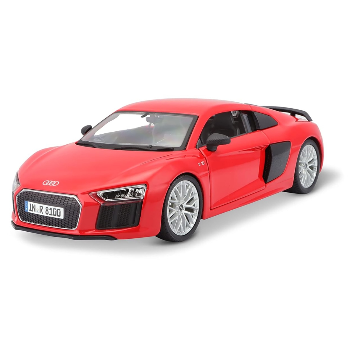 مايستو سيارة مجسمة أودي R8 V10 بلس بمقياس 1:24 للأولاد، من عمر 4-3 سنة فما فوق