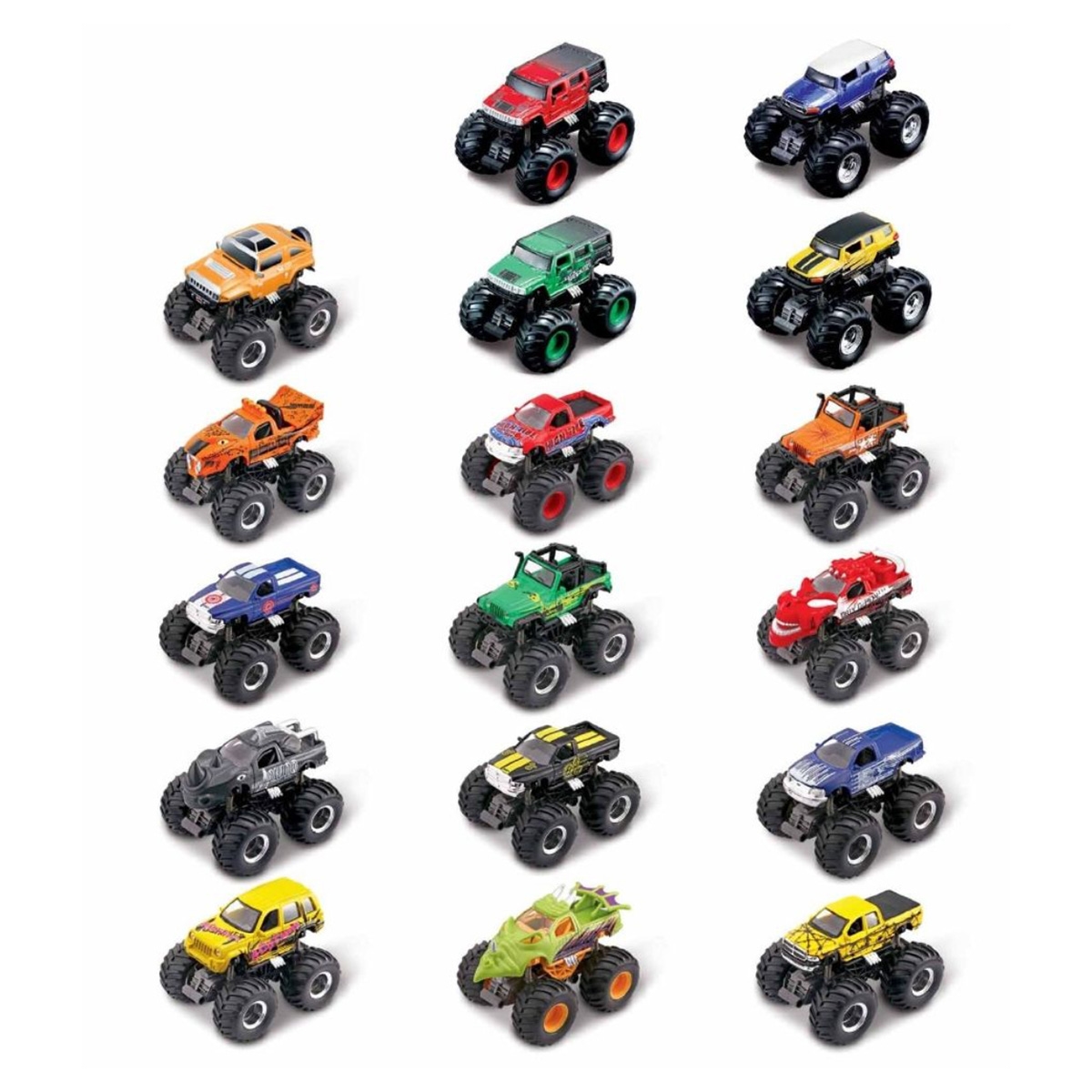 مايستو مجموعة سيارات الأرض الصادمة القابلة للتجميع للأولاد، 3-4 سنوات، مجموعة من 24