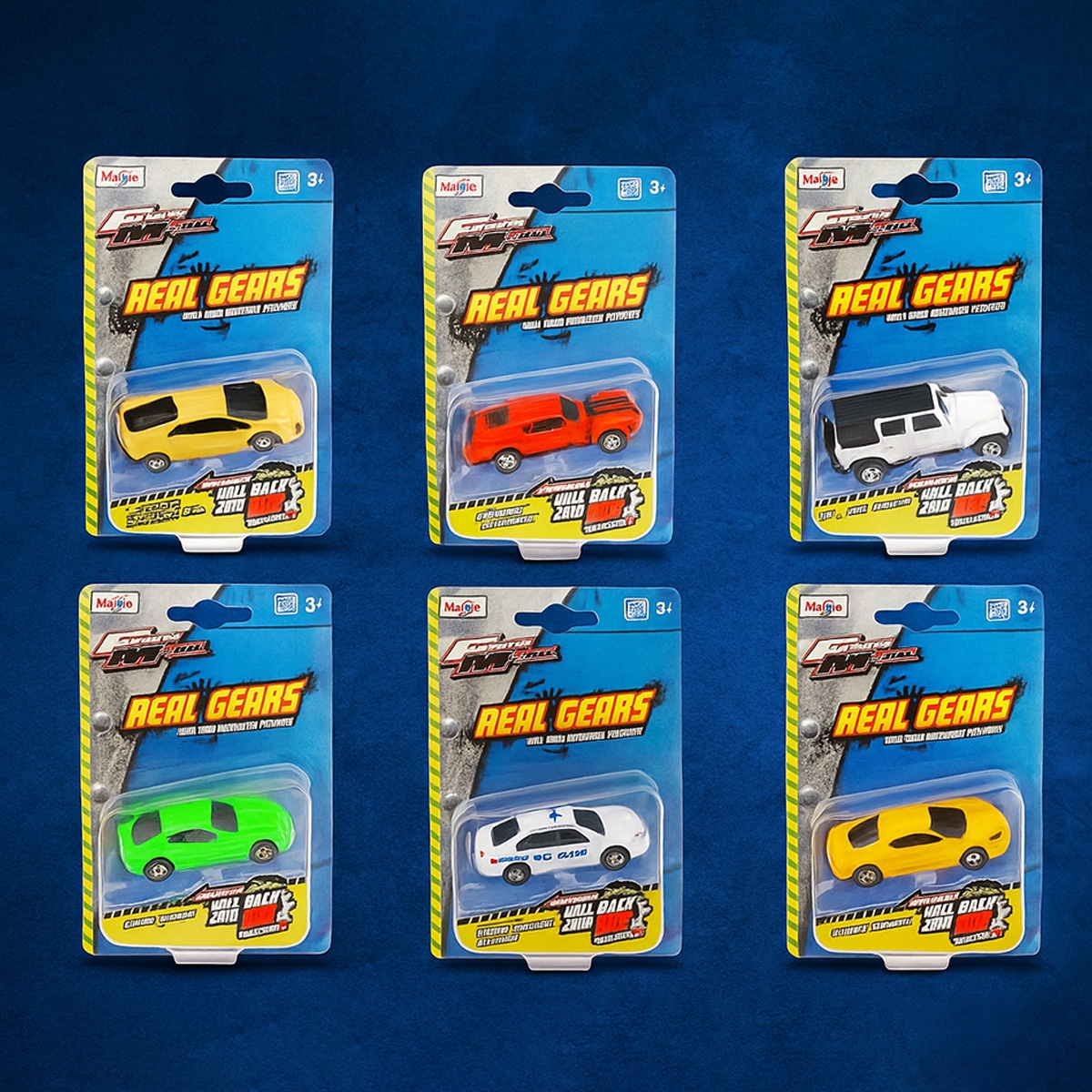 مايستو مركبات دايكاست متنوعة "تروس حقيقية" فريش ميتال بحجم 3 إنش للأولاد، 3-4 سنوات