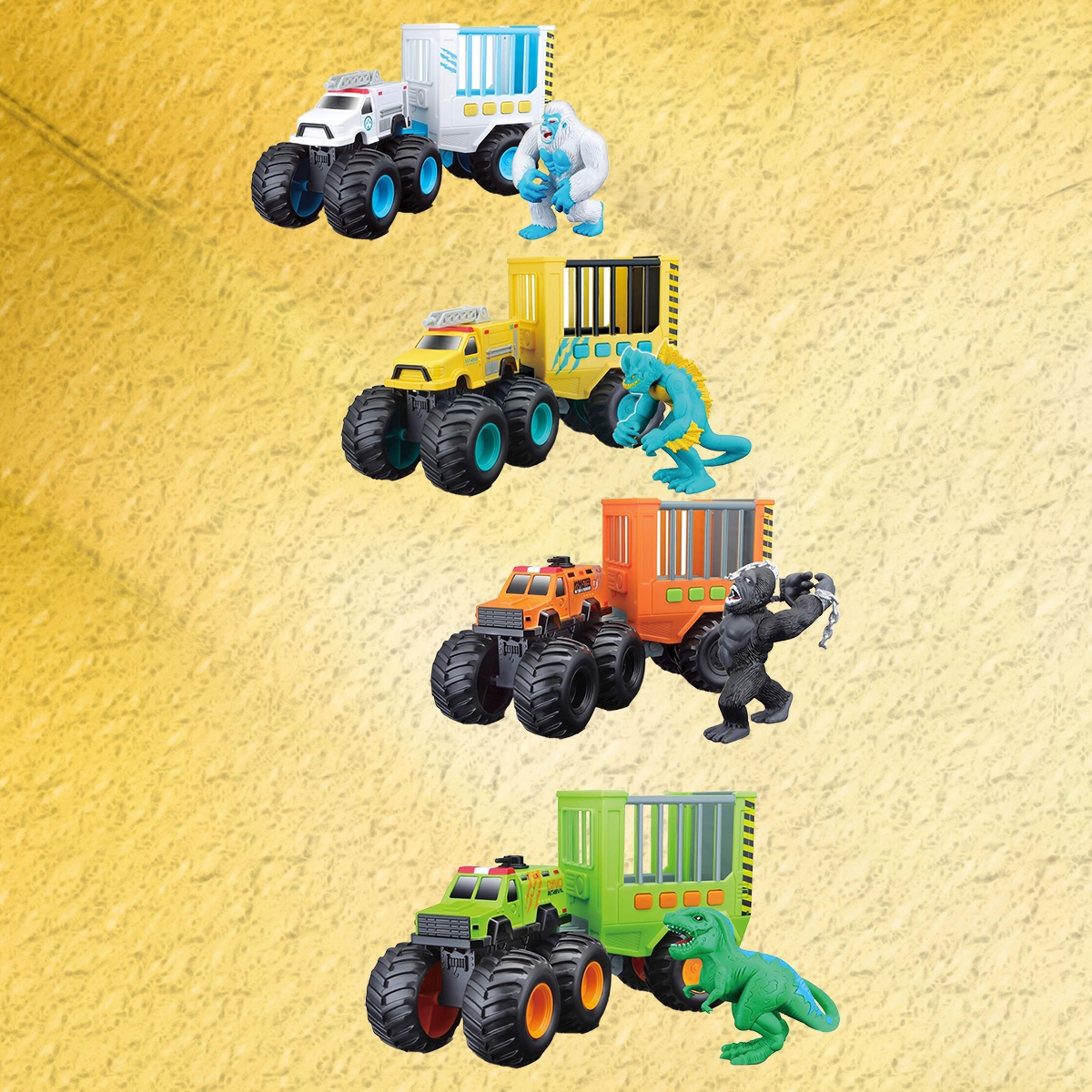 Maisto Fresh Metal Assorted Monster Transport Playset Unisex, 3-4 Years