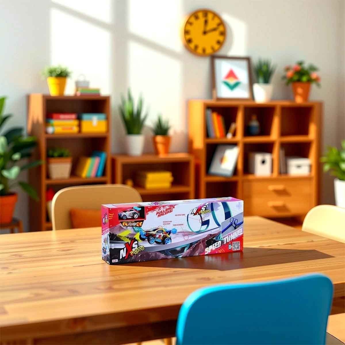 Maisto NXS Racers Speed Tunnel Car Track Playset & Fresh Metal Diecast Vehicle Bundle Boys, 3-4 Years