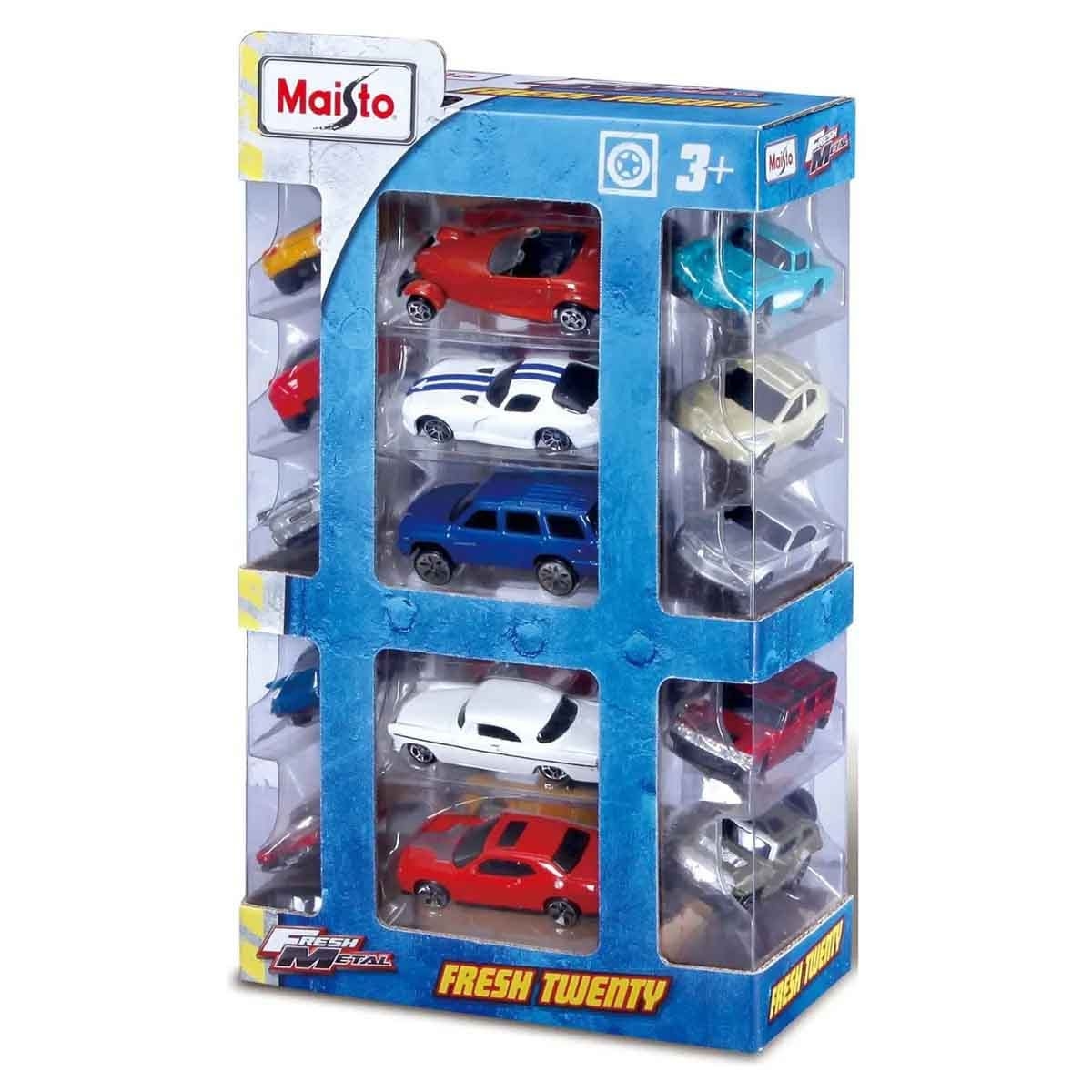 Maisto NXS Racers Speed Tunnel Car Track Playset & Fresh Metal Diecast Vehicle Bundle Boys, 3-4 Years