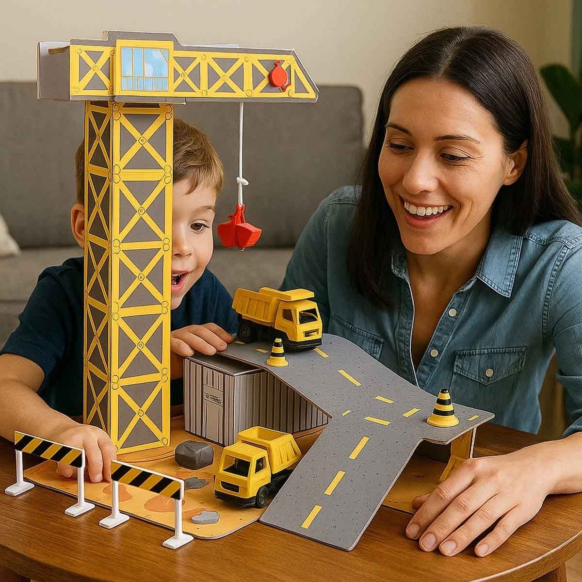 مايستو مجموعة موقع البناء للعب مع مركبة دايكاست فولفو للبناء، للأولاد، 3-4 سنوات