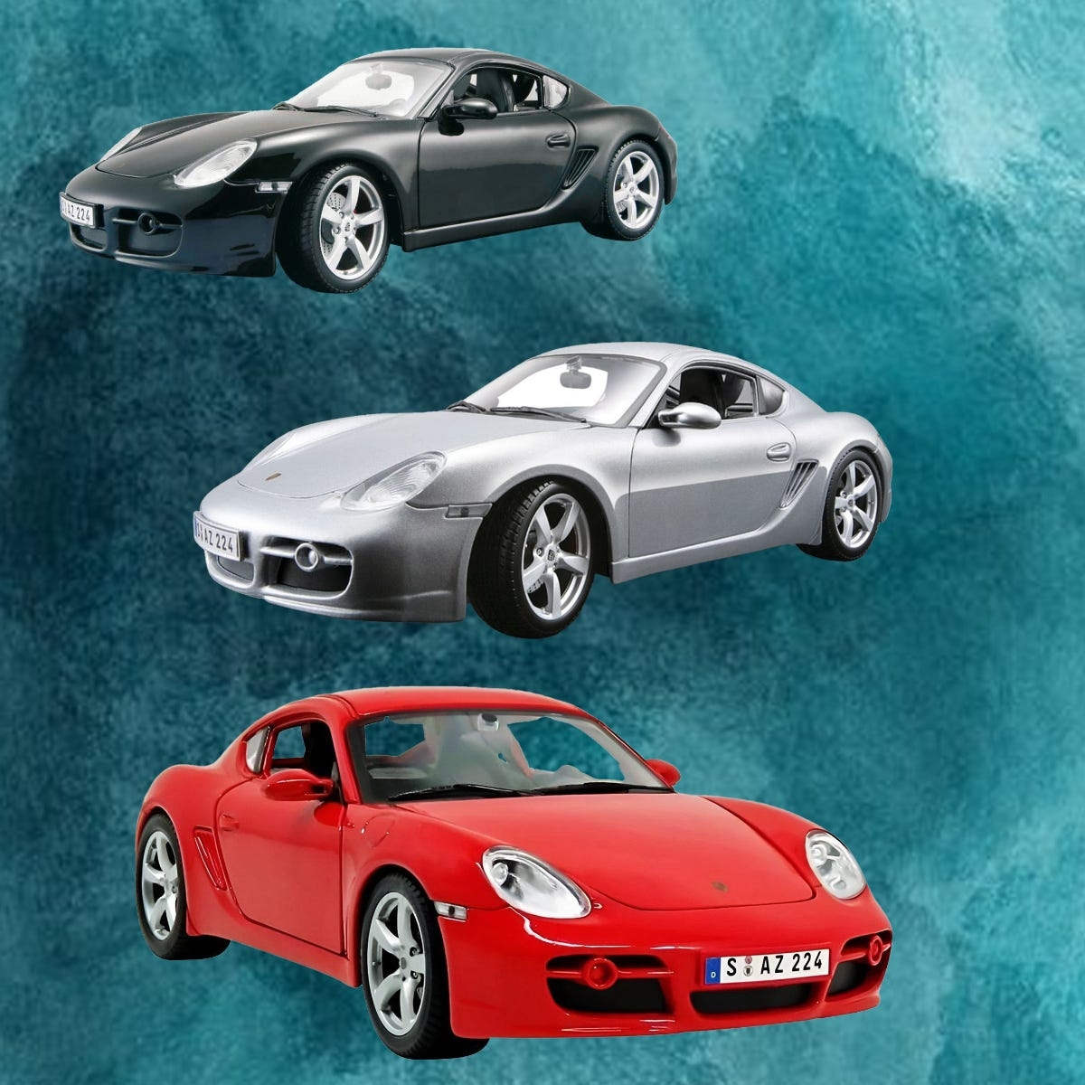 مايستو سيارة بورشه كاين مصبوبة معدنية بمقياس 1:18 للأولاد، 3-4 سنوات