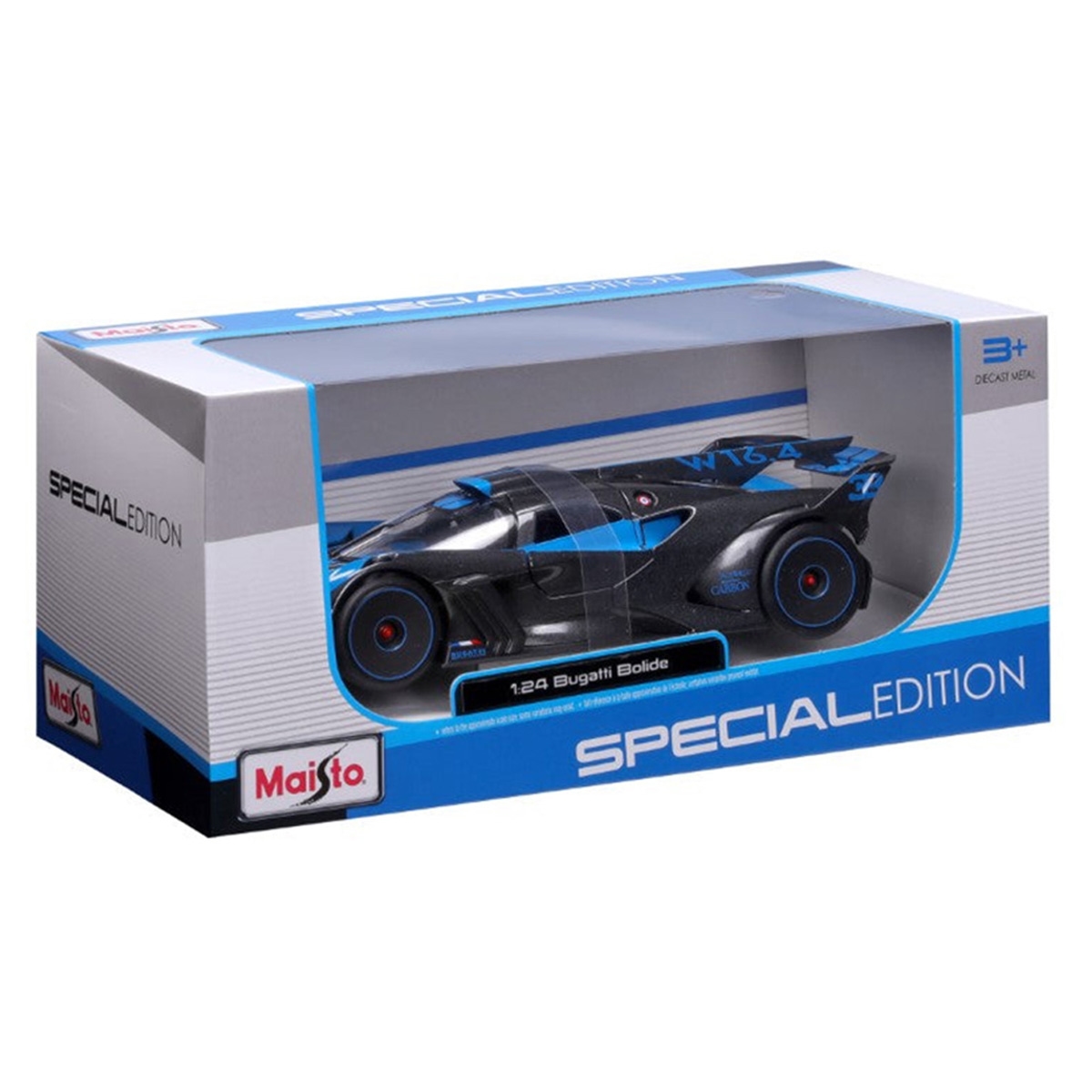 مايستو إصدار خاص سيارة داي كاست بوجاتي بوليد 1:24 للجنسين، 3-4 سنوات