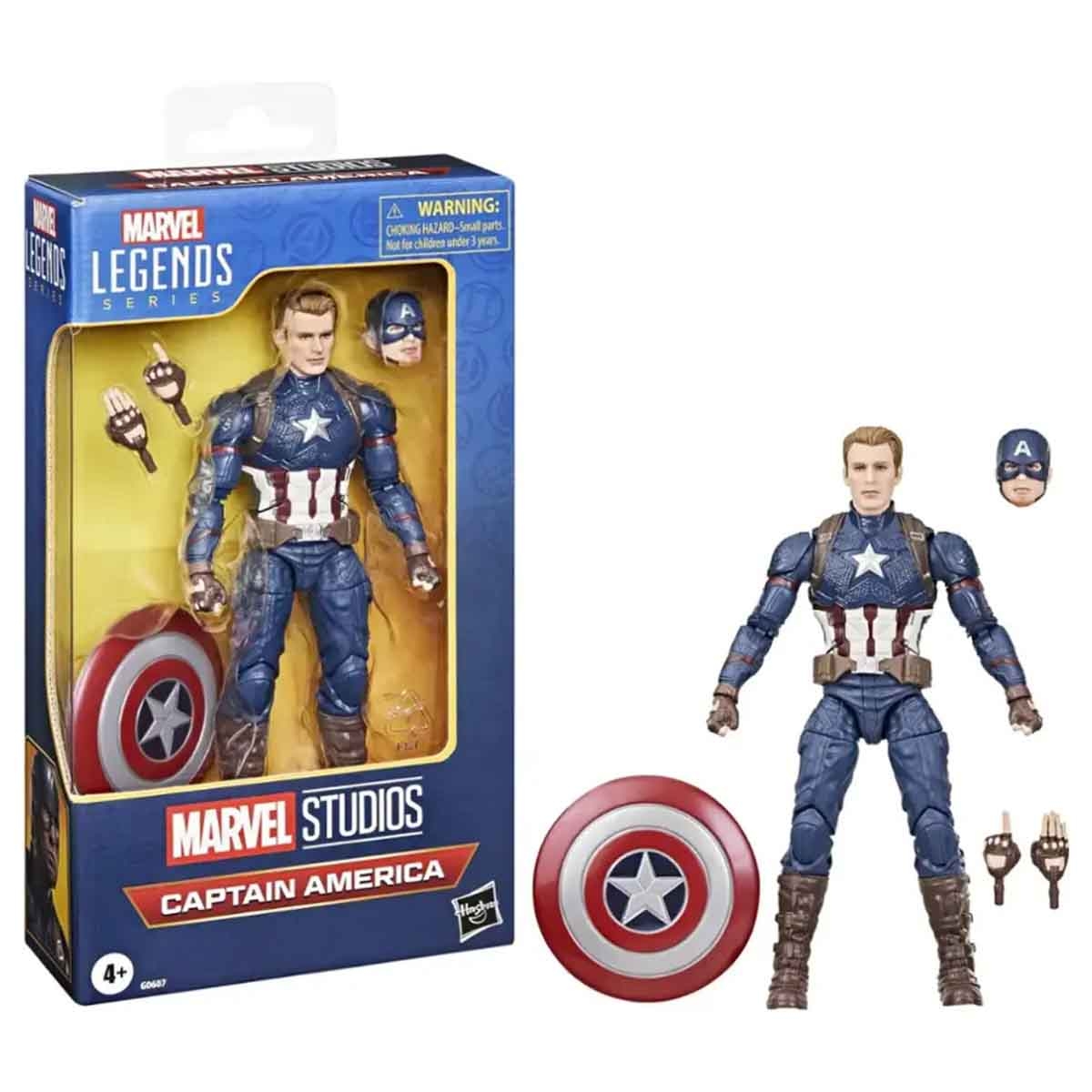 Marvel 6" Avengers Legends Series Captain America Action Figure Unisex, 5-7 Years