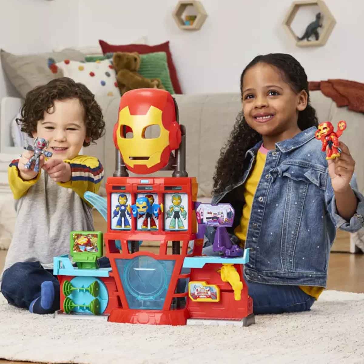 Iron Man & His Awesome Friends Marvel IQ Action Figure Playset Unisex, 3-4 Years