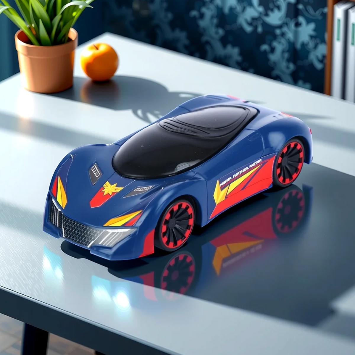 Marvel Mightiest Racers Pull-Back Captain Marvel Edition Car Unisex, 3-4 Years