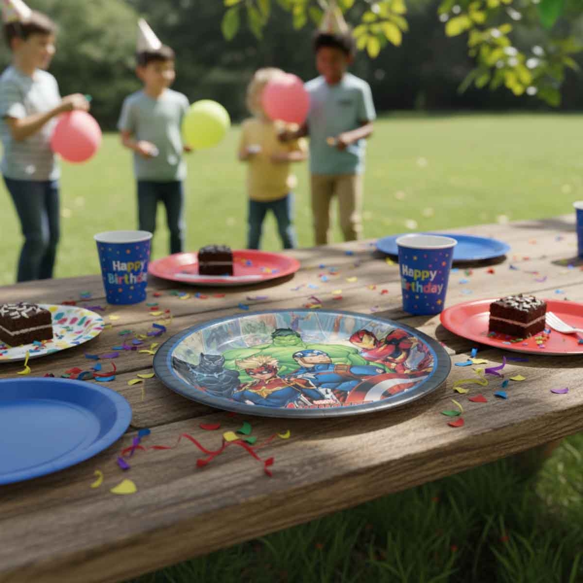 مارفل أفنجرز مجموعة صحون ورقية دائرية 9 انش باورز يونيت عدد 8 قطع