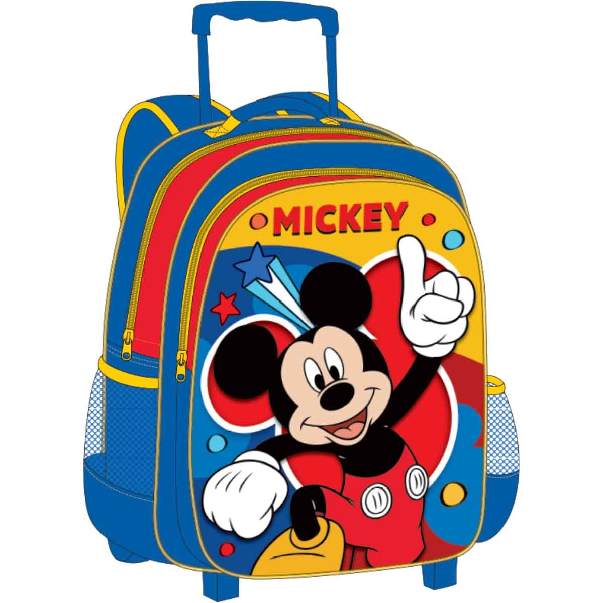 Disney Junior Mickey 5-in-1 16” Trolley Bag, Lunch Box, Bottle, Pencil Case & Lunch Bag Kit
