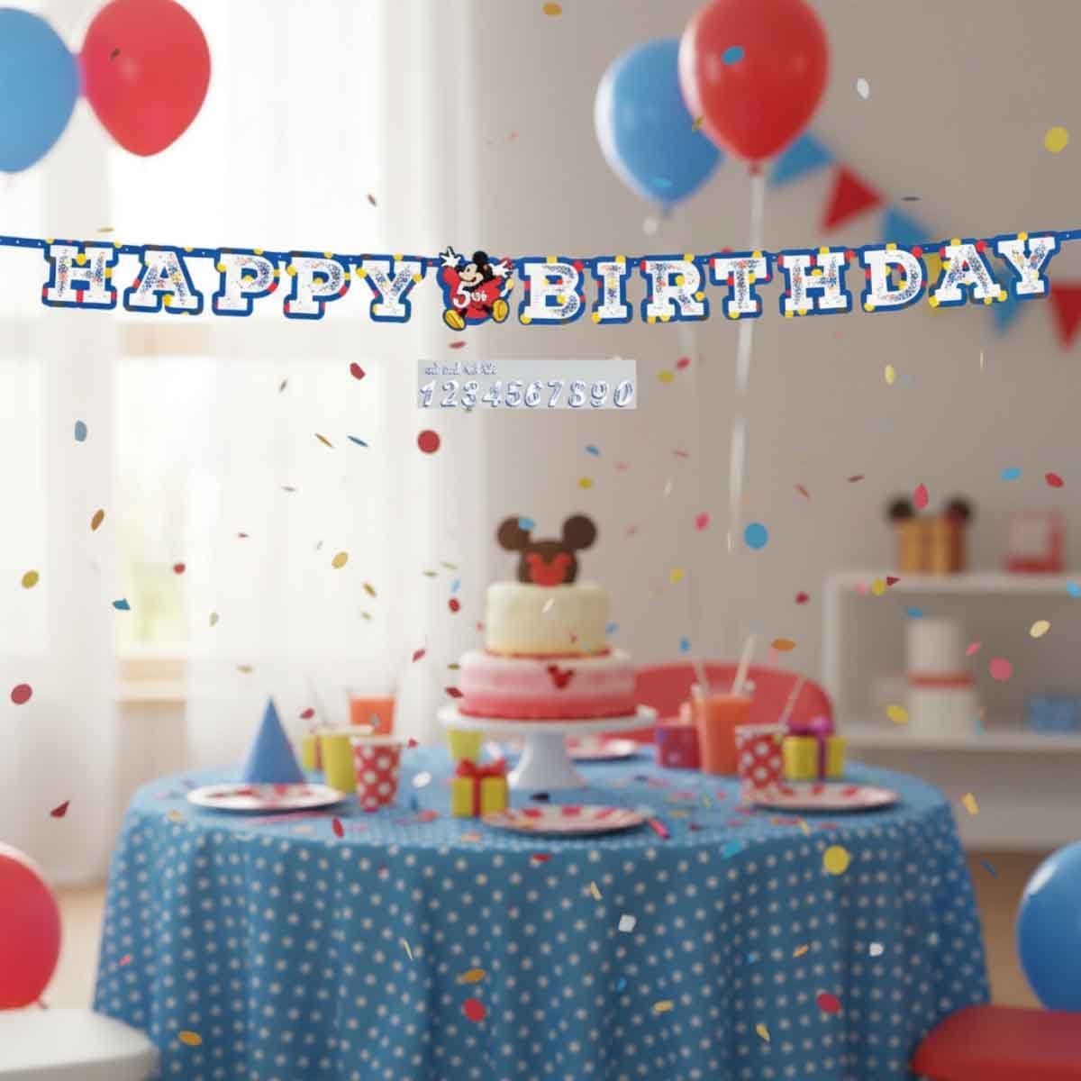 ميكي ماوس لافتة حروف Add-An-Age