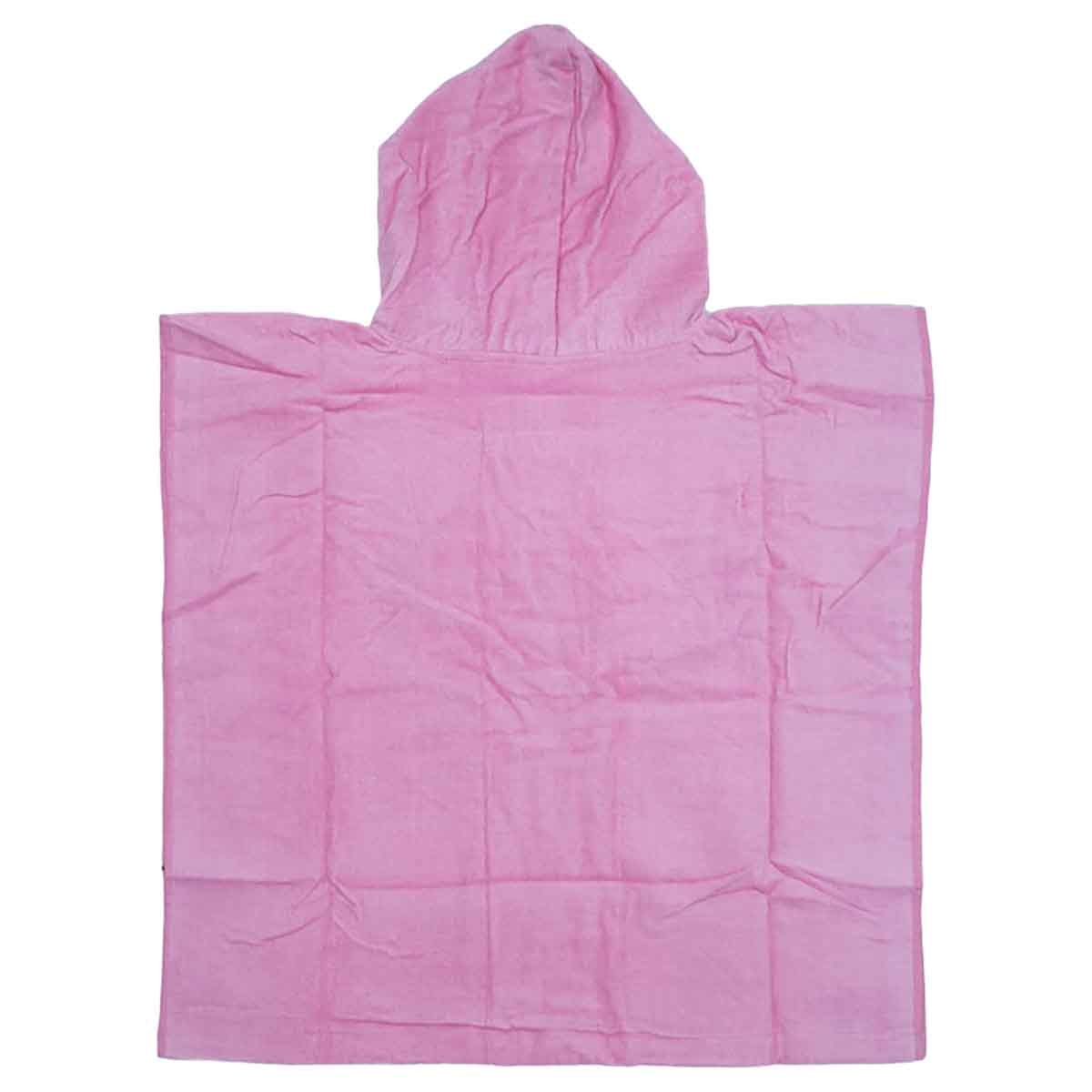 باربي منشفة أطفال بقلنسوة ناعمة وماصة من قطن 100% باللون الوردي للبنات من عمر 3-4 سنوات