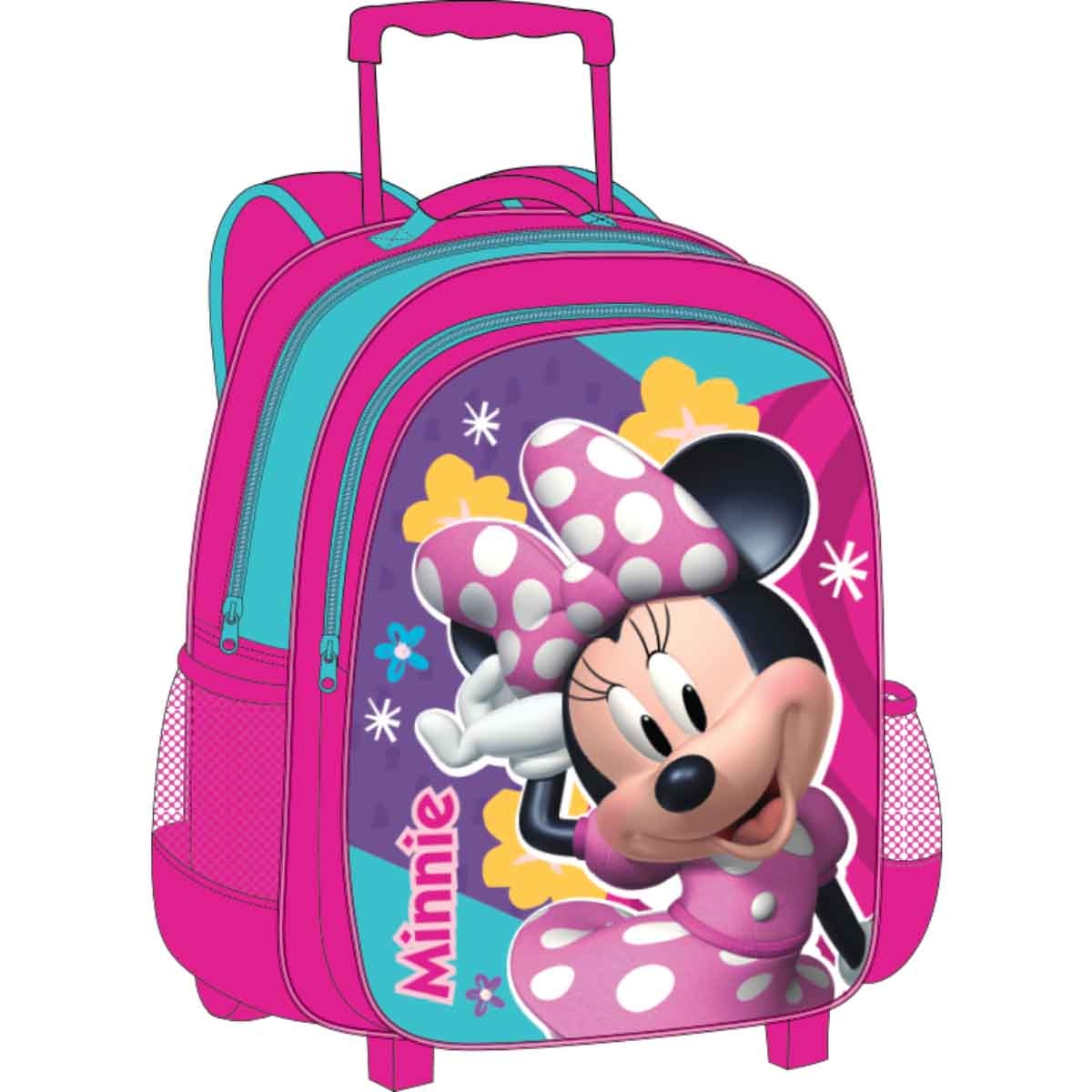 Minnie Mouse 5-in-1 16” Trolley Bag, Lunch Box, Water Bottle, Pencil Case & Lunch Bag Kit