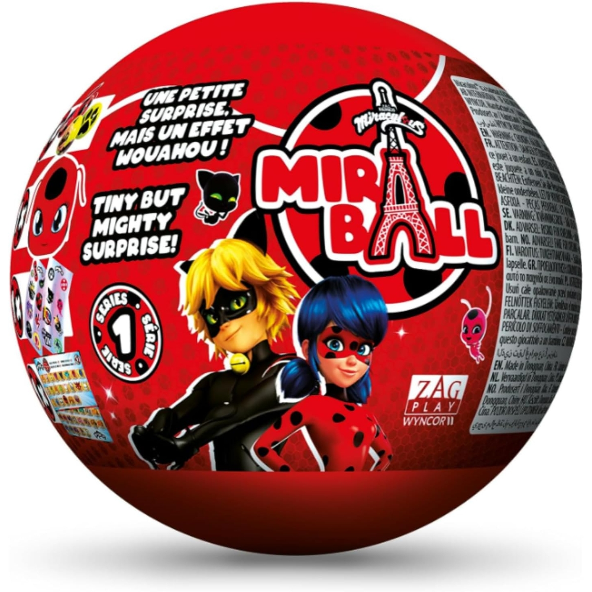 Miraculous Ladybug Miraball 4-in-1 Surprise Plush Girls, 3-4 Years