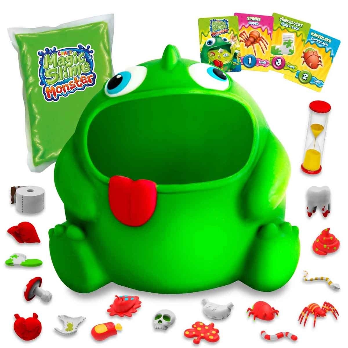 Monopoly Card Game with Craze Slime Monster & Ankit Toys Chess Board Game Bundle Pack Unisex, 5-7 Years