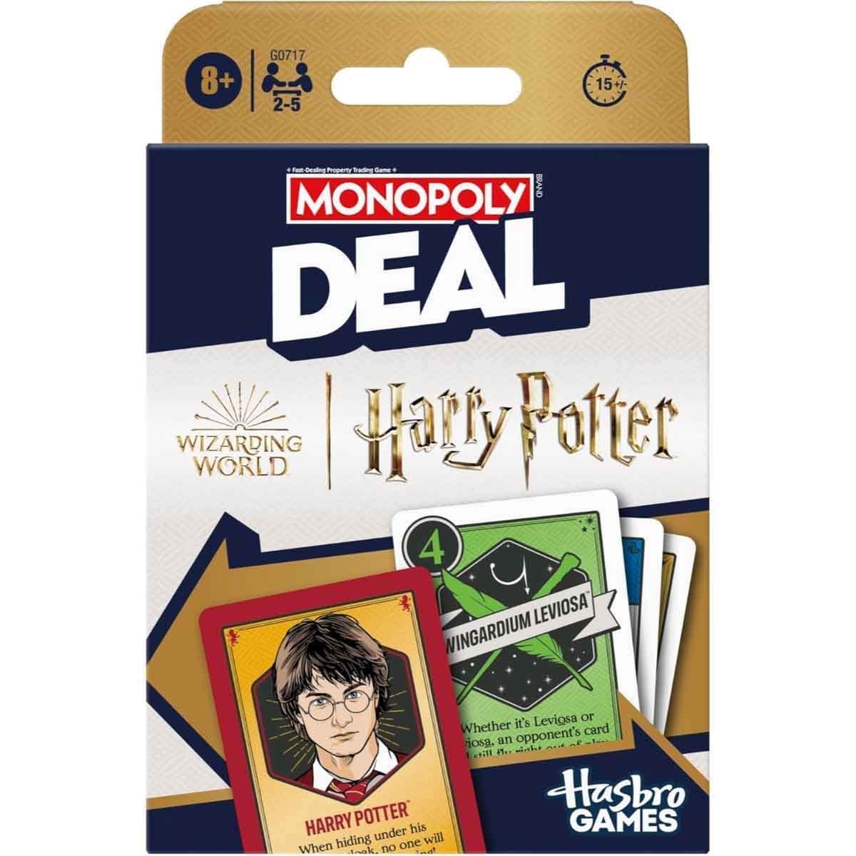 Monopoly Deal Harry Potter with Ankit Toys Deluxe Chess & Crossword Board Game Bundle Pack Unisex, 8-10 Years
