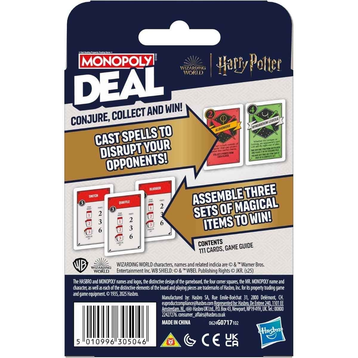 Monopoly Deal Harry Potter with Ankit Toys Deluxe Chess & Crossword Board Game Bundle Pack Unisex, 8-10 Years