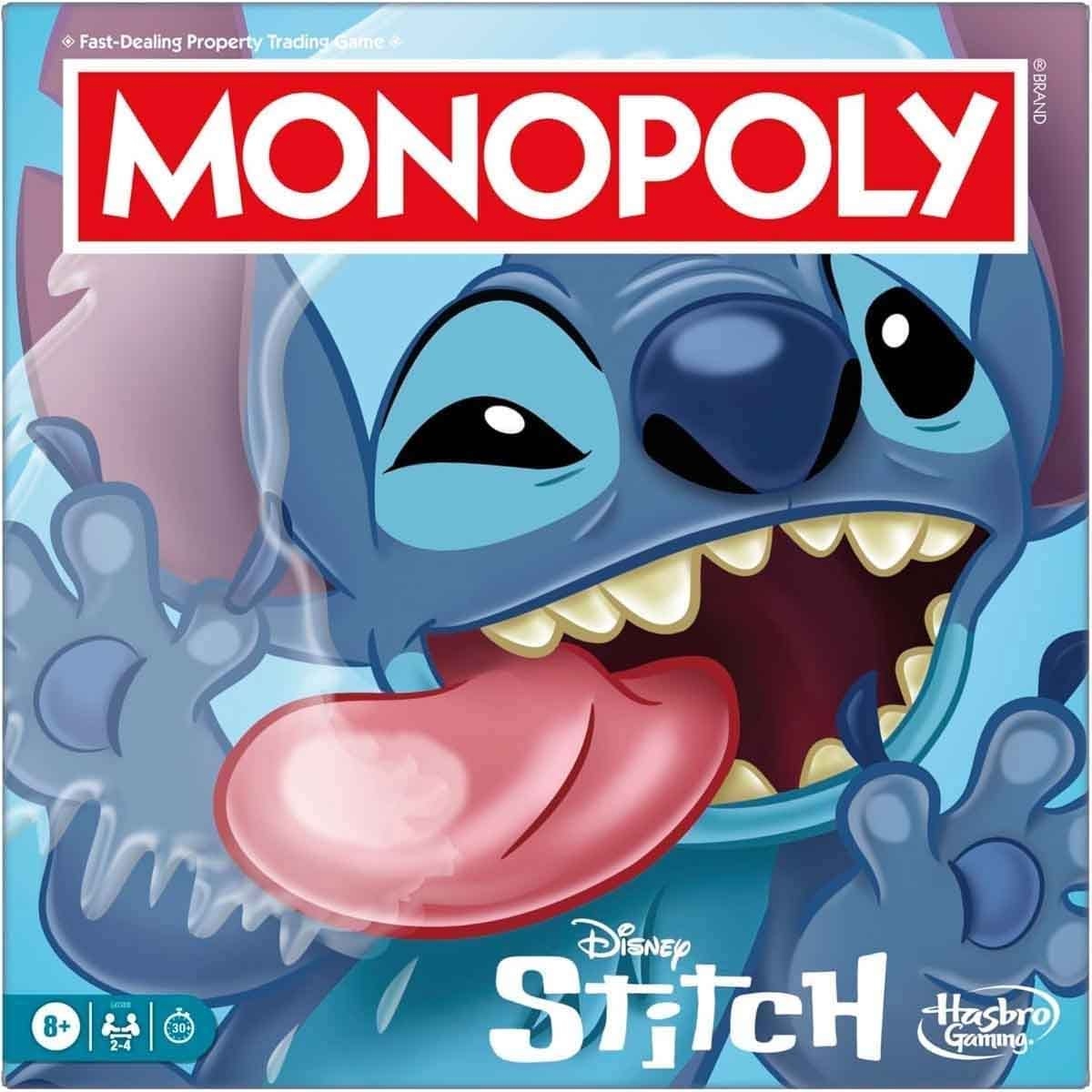 Monopoly Stitch Game with Ankit Toys Jumbo Chess & Ludo Board Game Bundle Unisex, 8-10 Years