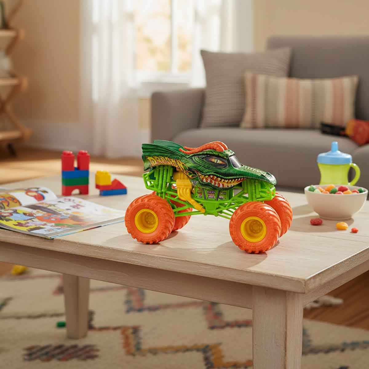 Monster Jam 1:24 Diecast Dragon M23 Monster Truck Unisex, 3-4 Years