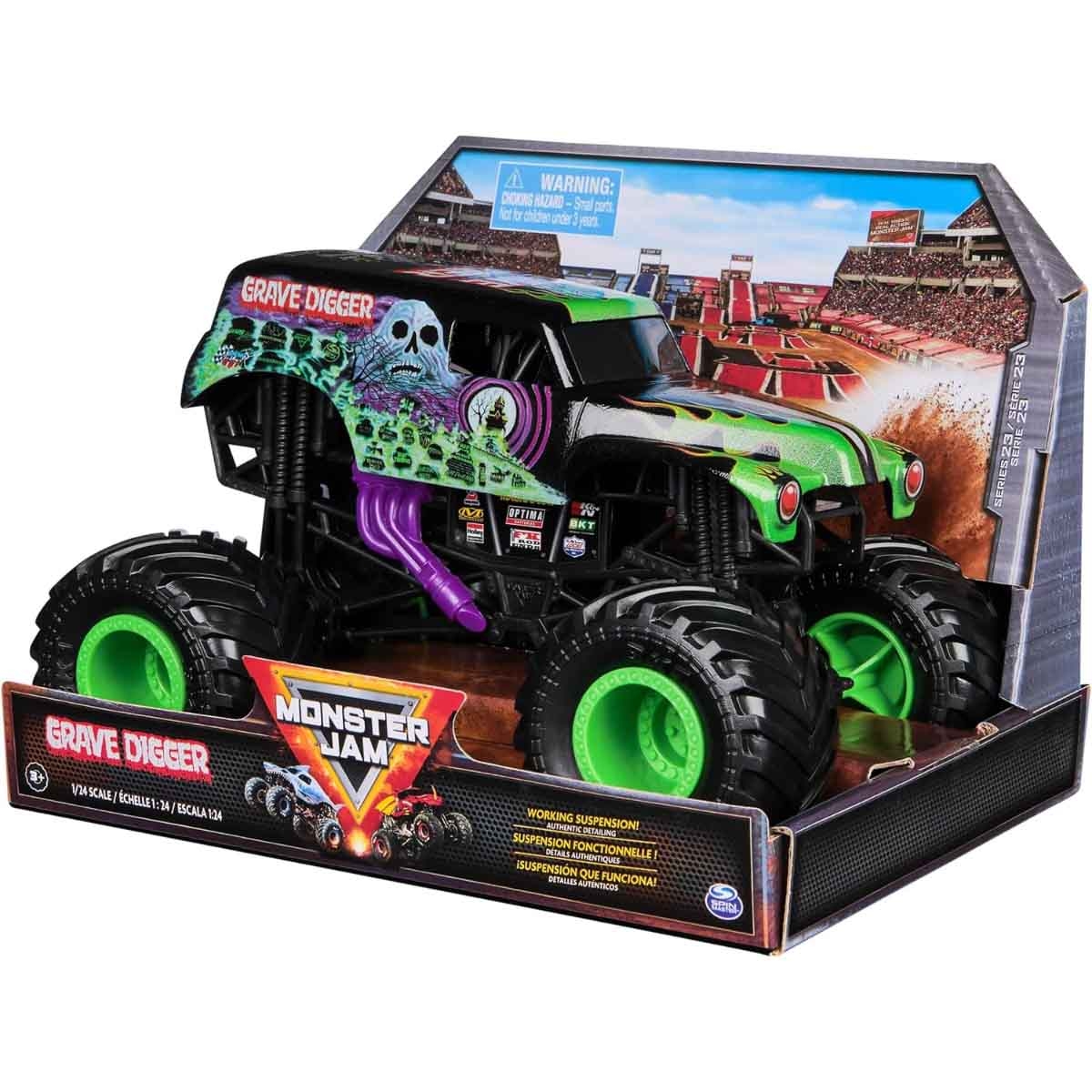 Monster Jam 1:24 Diecast Grave Digger M23 Monster Truck Unisex, 3-4 Years