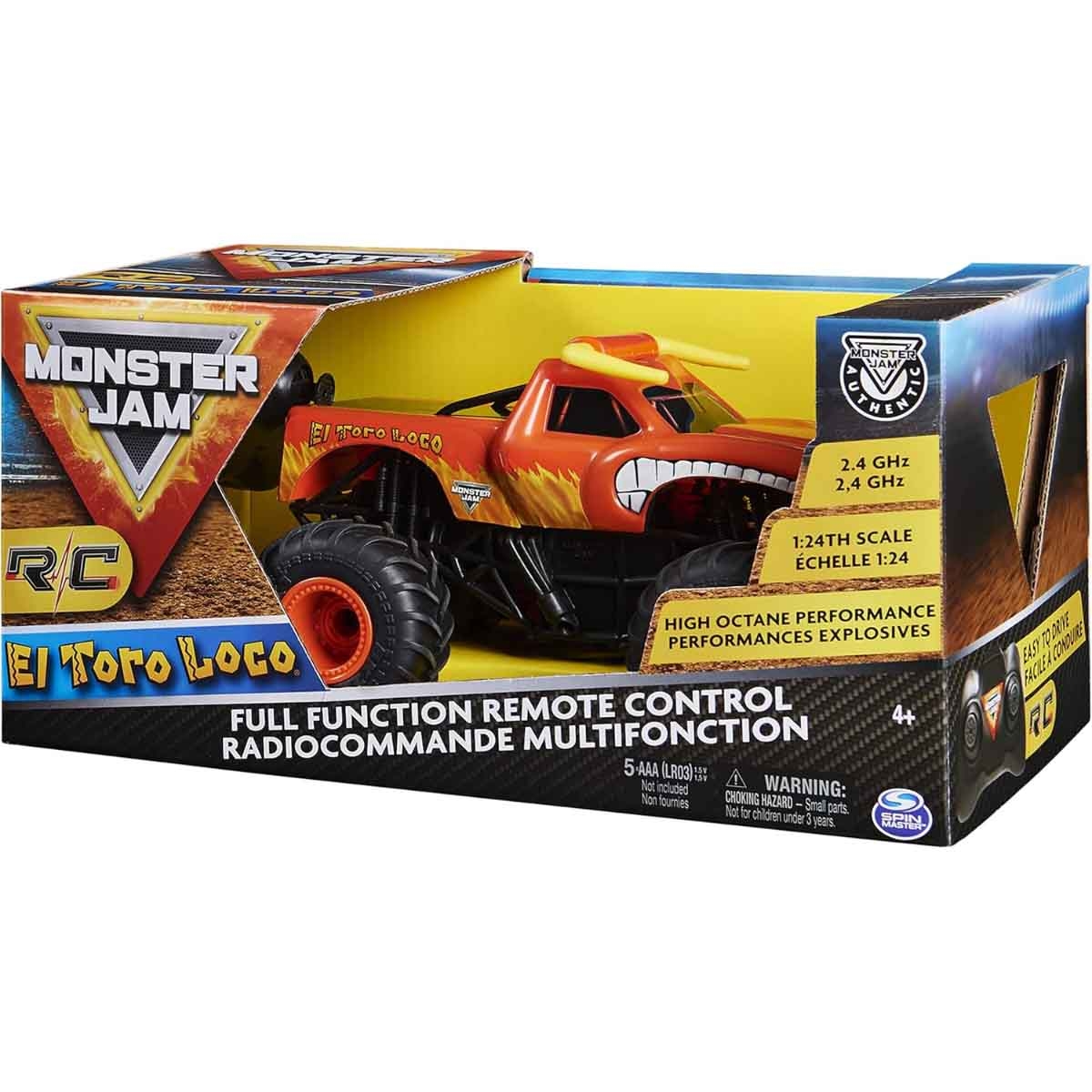 Monster Jam RC 1:24th Scale El Toro Loco Truck Unisex, 5-7 Years
