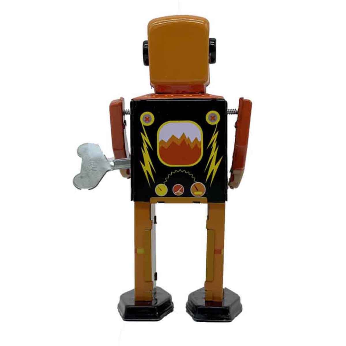 Mr & Mrs Tin 6” Volcano Bot Limited Edition Vintage Wind Up Toy Unisex, 3-4 Years