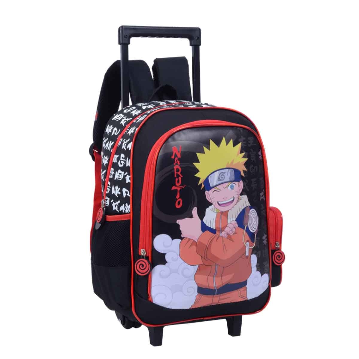ناروتو حقيبة ترولي بعجلات بتصميم نينجا أنمي TV طوكيو مقاس 16 انش