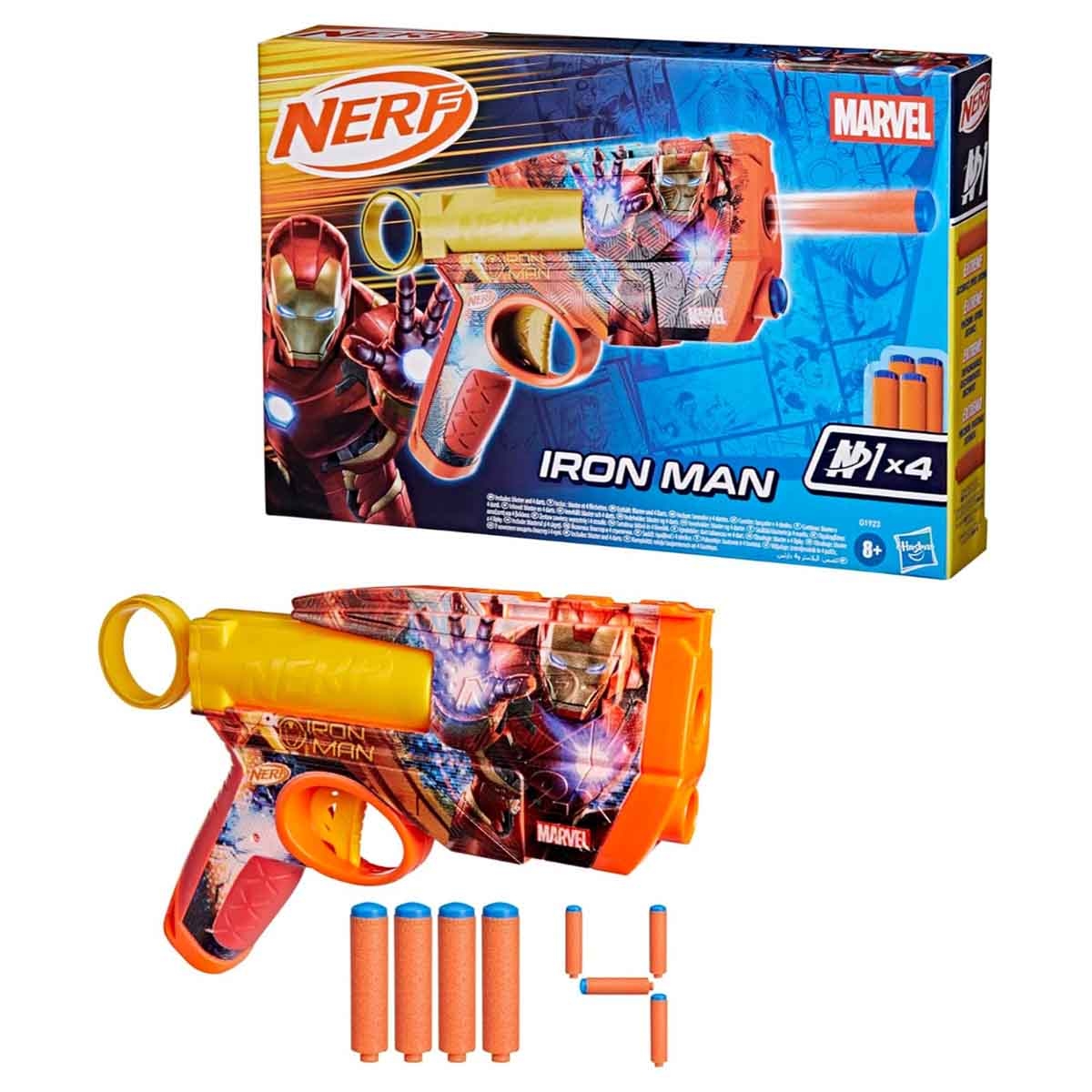 نرف مارفل ايرون مان قاذف دارت، للجنسين، 8-10 سنوات