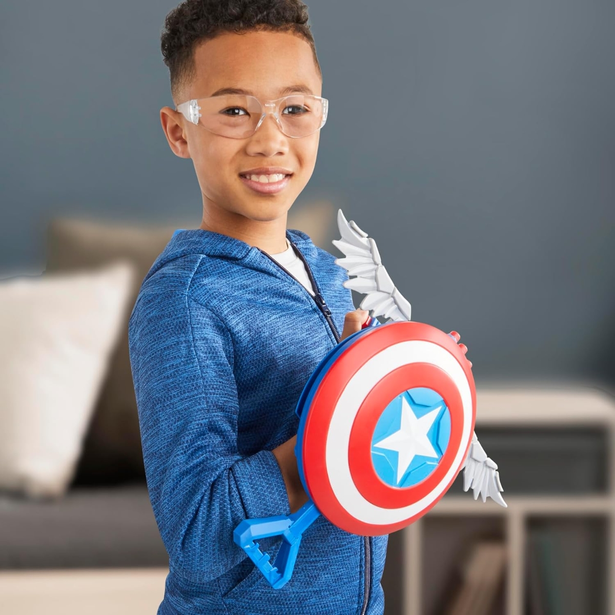 Nerf Marvel Studios Captain America Brave New World Skyshot Blaster Toy Unisex, 5-7 Years