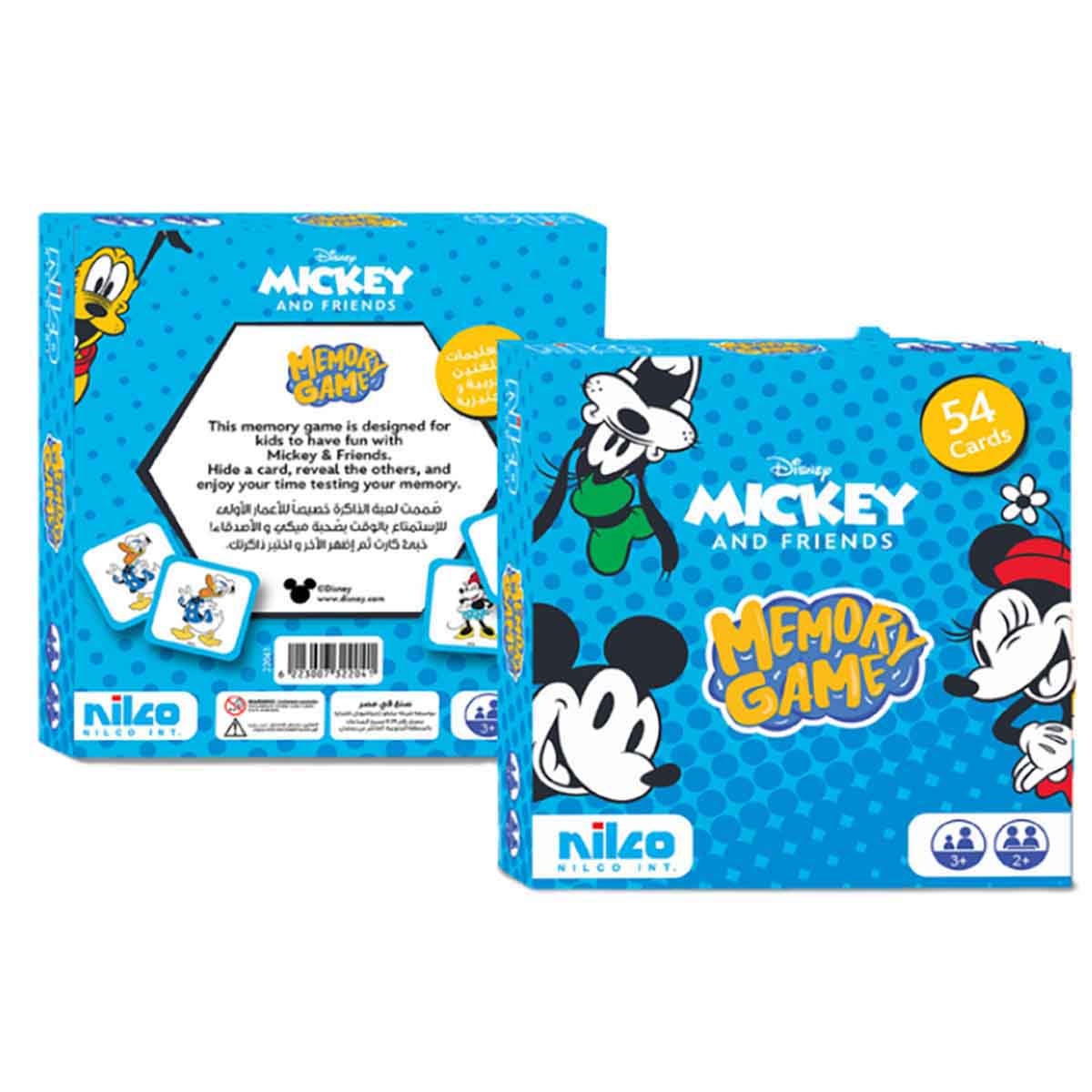 ميكي آند فريندز لعبة ذاكرة من 54 بطاقة للجنسين، من عمر 5-7 سنوات