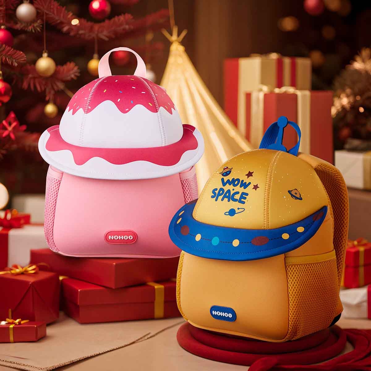 نوهـو حقيبة مدرسية/نشاط للأطفال 3D بتصميم مارشميلو كيوت مقاس 10 إنش