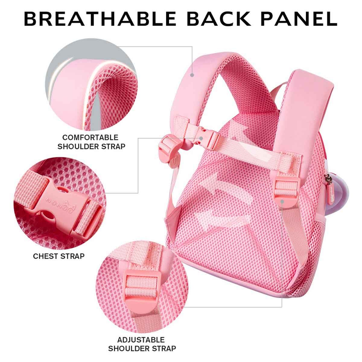 نوهـو حقيبة مدرسية/نشاط للأطفال 3D بتصميم مارشميلو كيوت مقاس 10 إنش