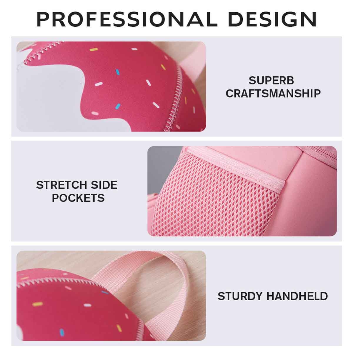 نوهـو حقيبة مدرسية/نشاط للأطفال 3D بتصميم مارشميلو كيوت مقاس 10 إنش