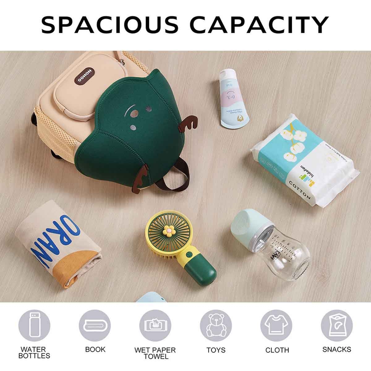 نوهـو حقيبة مدرسية/نشاط للأطفال 3D بتصميم ريندير كيوت مقاس 10 إنش