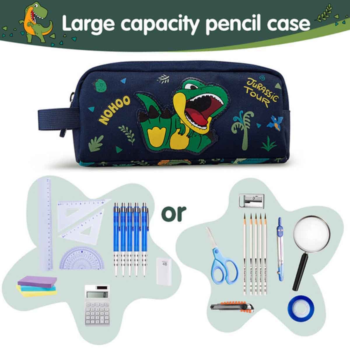 Nohoo Kids 16" Dino 3-in-1 School Bag with Lunch Bag & Pencil Case