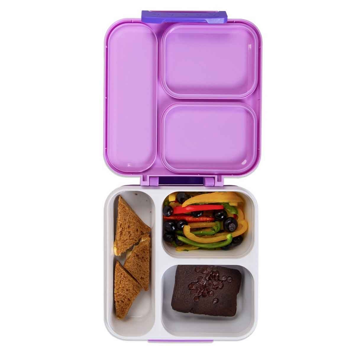 نوفا كيدز صندوق غداء بنتو بسعة 1.5 لتر بتصميم رائد فضاء بثلاثة أقسام مع مجموعة ملعقة وشوكة وصندوق صلصة