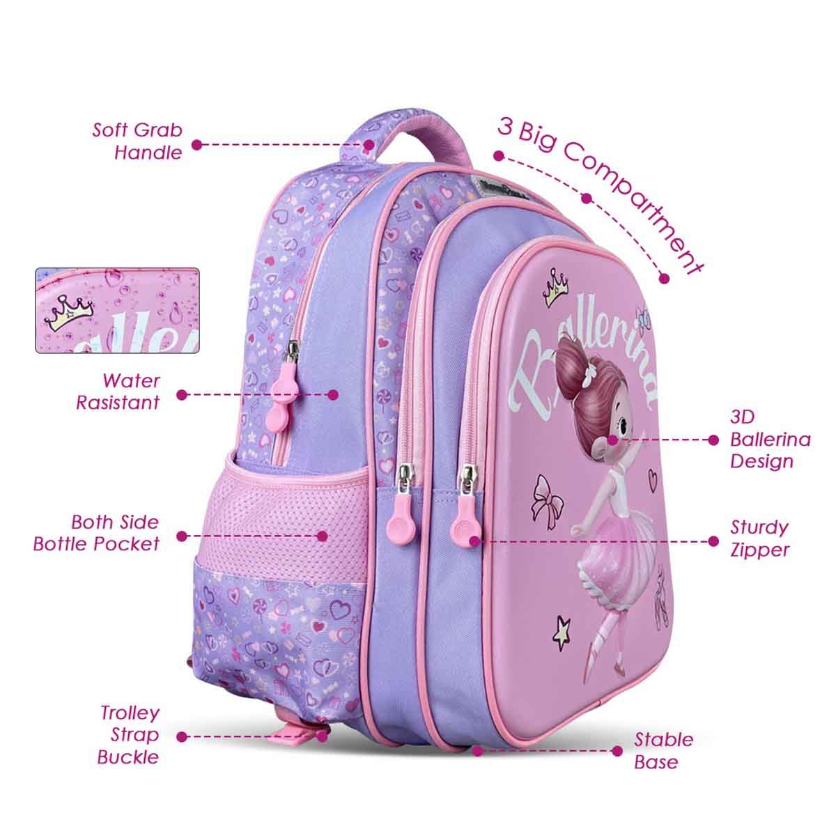 Nova Kids 16.5" Ballerina 3D School Bag